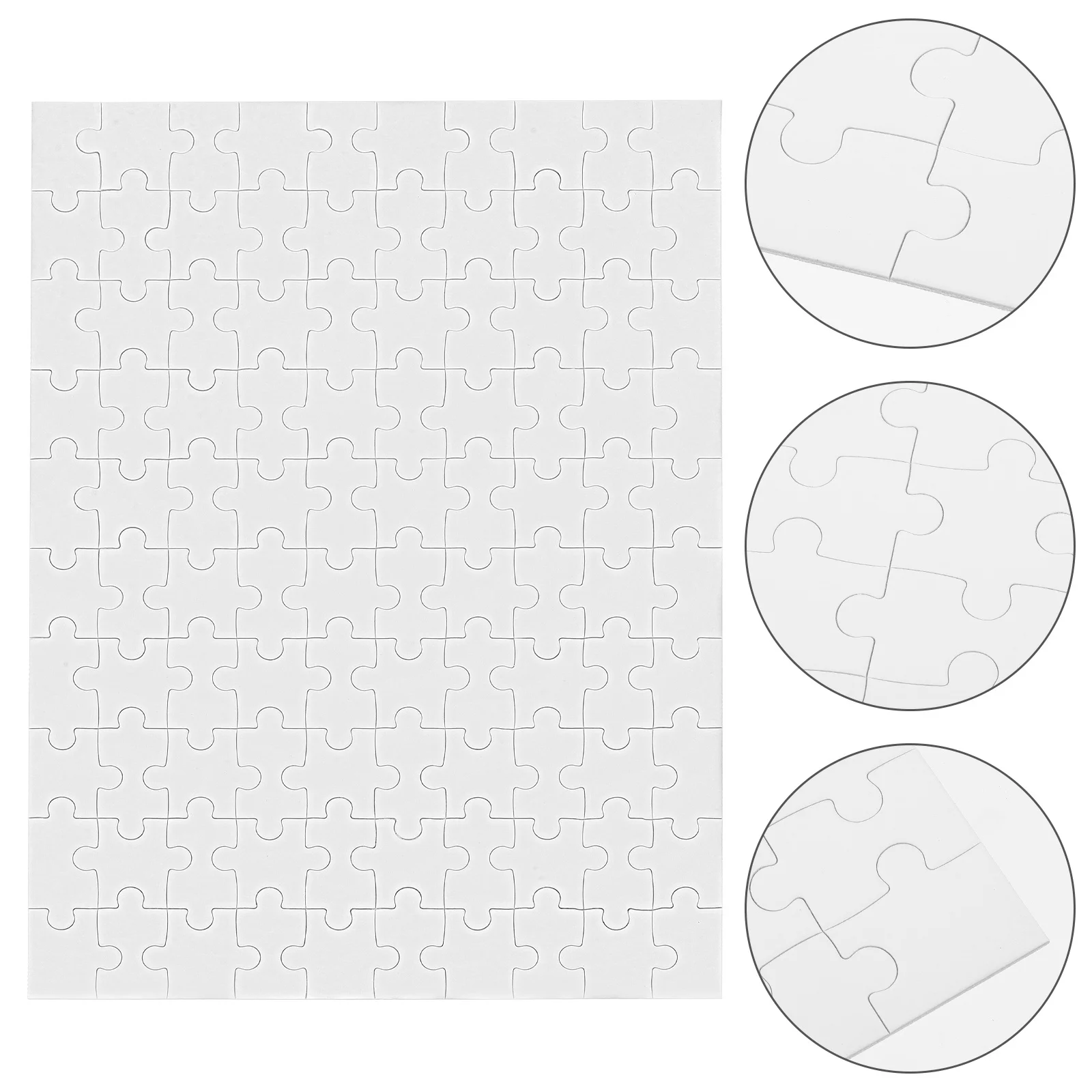

10 Sheets Blank Puzzles DIY Large Wooden Paper Craft Drawing Puzzle for Creativity Hand-Eye Coordination Educational Activities