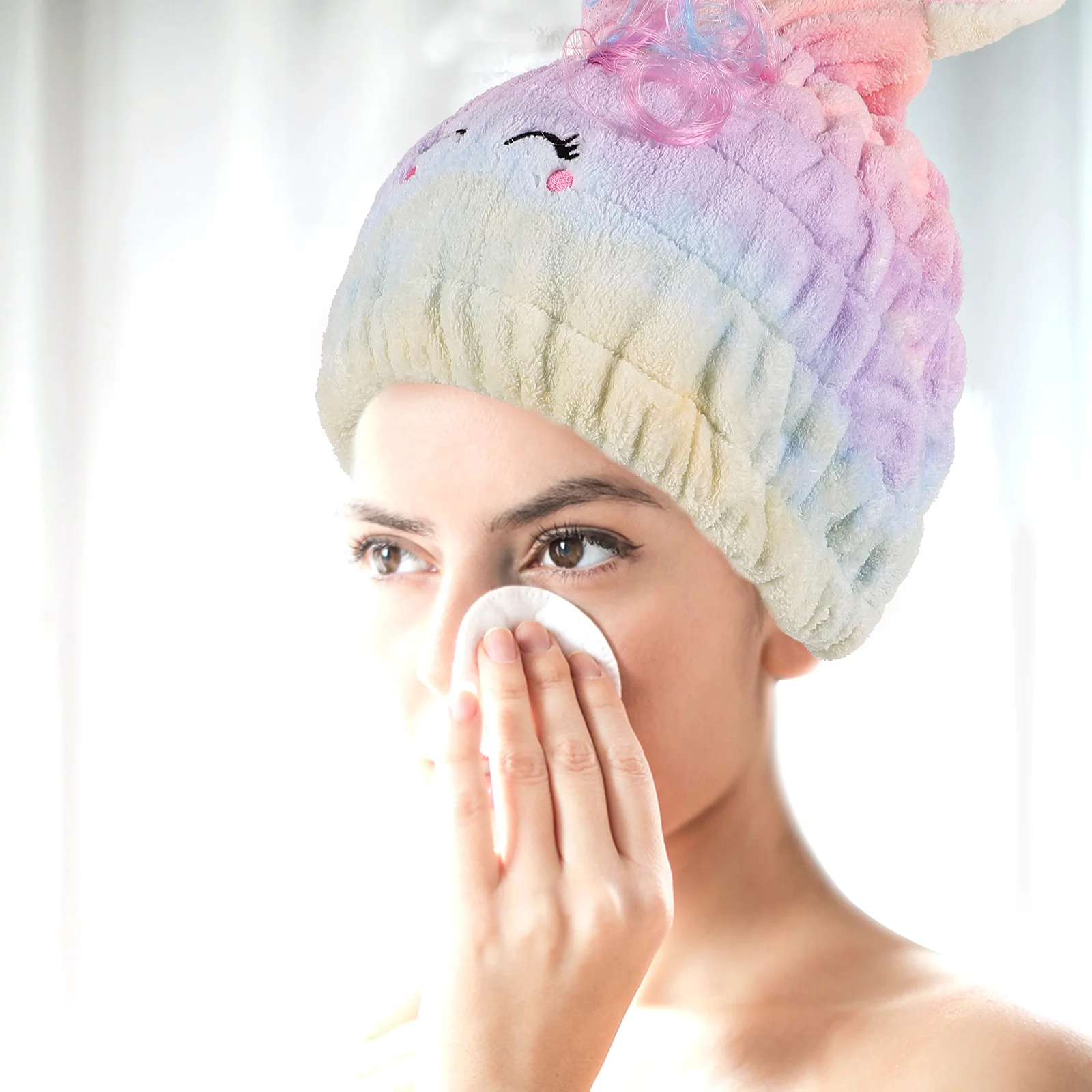 

Hair Drying Cap Coral Fleece Soft Reusable Towel Wrap For Long Curly Hair Fast Absorbent Shower Essential Large Turban