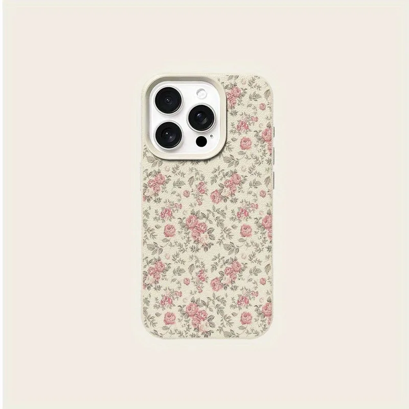 Retro floral pattern phone case, suitable for iPhone 17, 16, 15, Plus, Pro, Max series phones - ideal for use as a gift - náhled 5