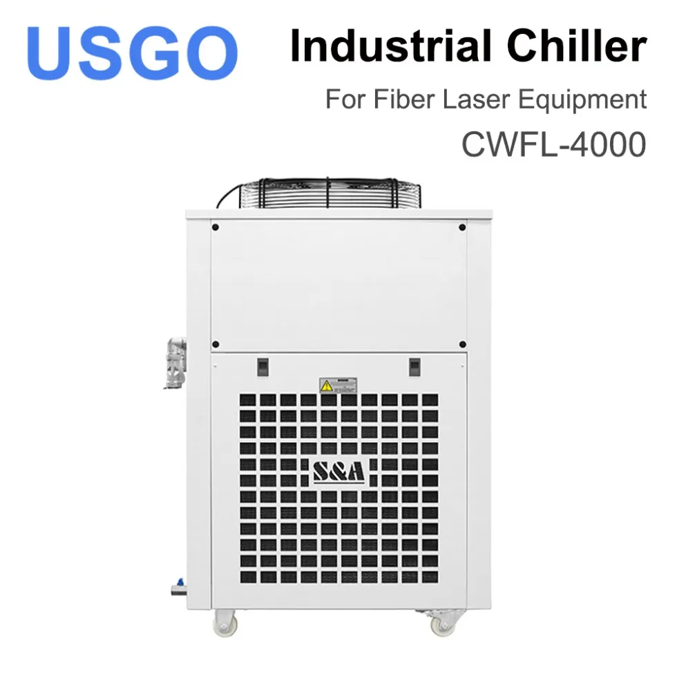 USGO CWFL-4000 S&A Refrigerador industrial a laser de fibra 220V/380V 50/60Hz Sistema de resfriamento para fonte de laser de fibra de 4kW