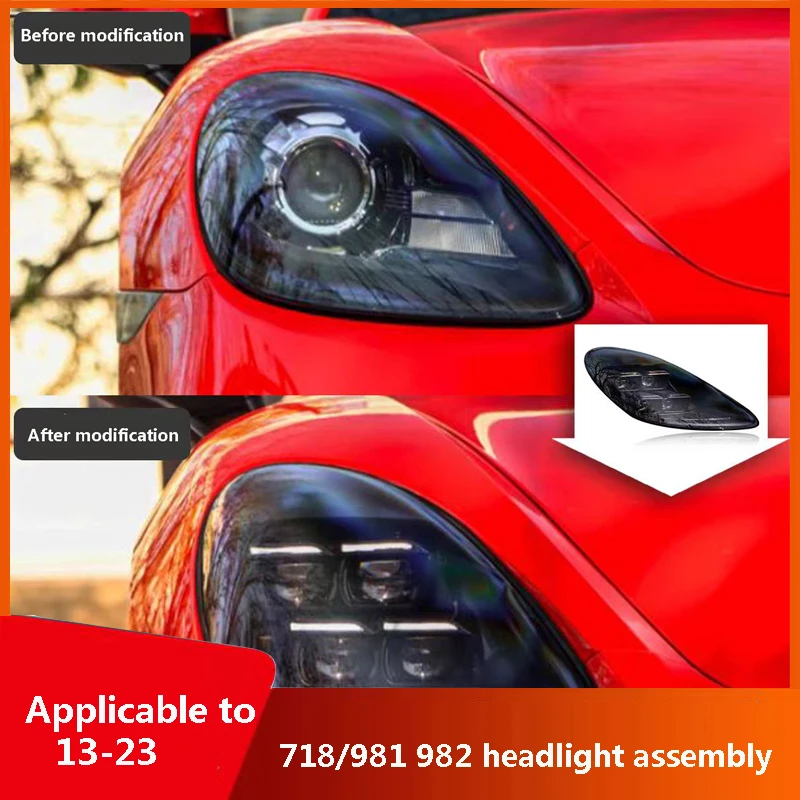 Applicable to 13-23 Porsche 718/981 982 headlight assembly Boxster modified Cayman headlights.