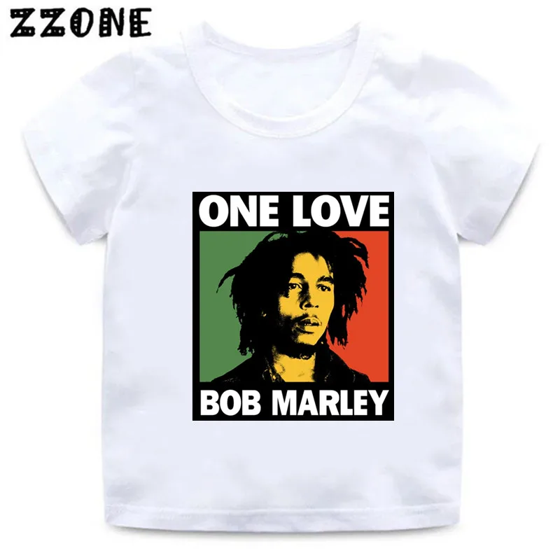 Jamaica Singer Bob Marley Reggae Rastafari Print Kids T shirt Boys Fashion T-shirt Baby Girls Casual Clothes Kids Summer Tops