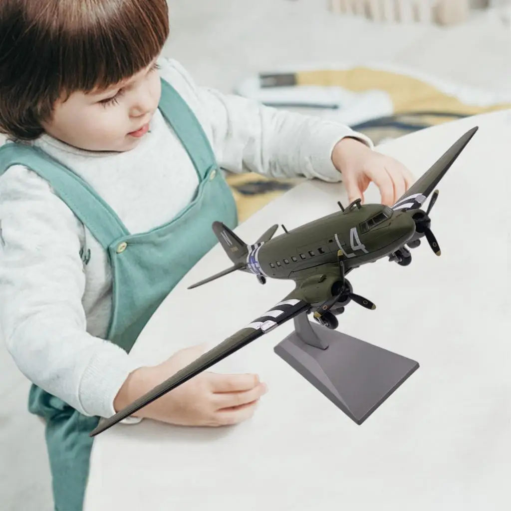

1:100 Scale C47 Transport Fighter Alloy Model Kit Decor,19.2x29cm