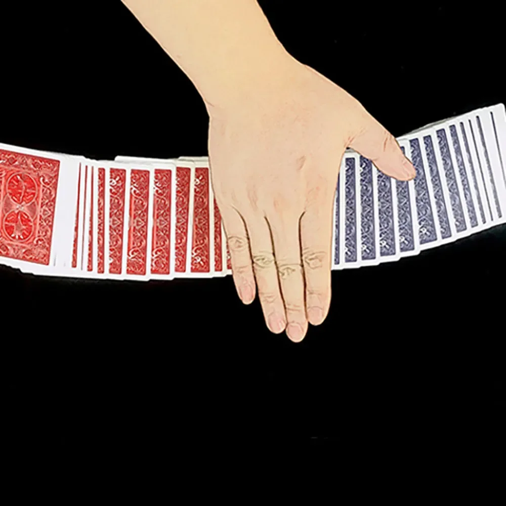 Blauw tot rood kleur veranderend dek - magische kaarttruc, instant kleurtransformatie prop beginners goochelaar rekwisieten trucs