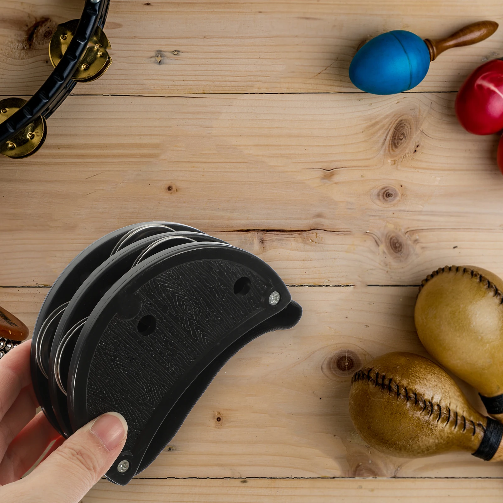 

2pcs Foot Tambourine For Adults Durable Percussion Instrument Shoe Mountable Church Worship Dance Music Performance Accessory