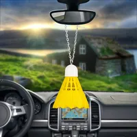 Shuttlecock Car Pendant Badminton Rearview Mirror Decoration Hanging Charm Ornaments Automobiles Interior Cars Accessories Gifts