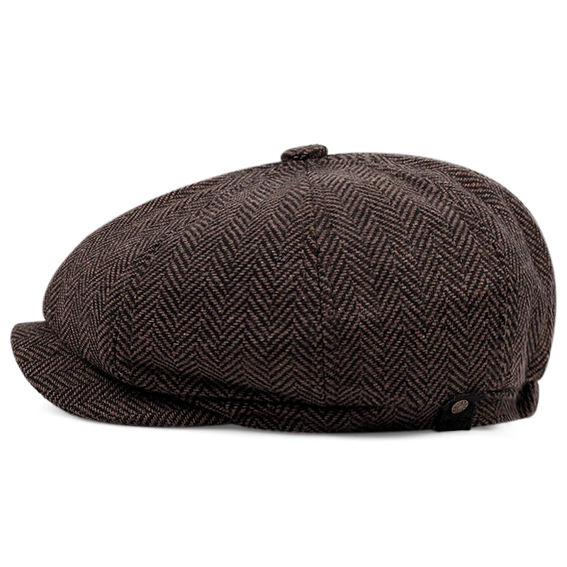 Cotton men newsboy hat Autumn-Winter vintage Women beret Outdoor warm Casual Dad Hat Art Fashion Adult Octagon Cap