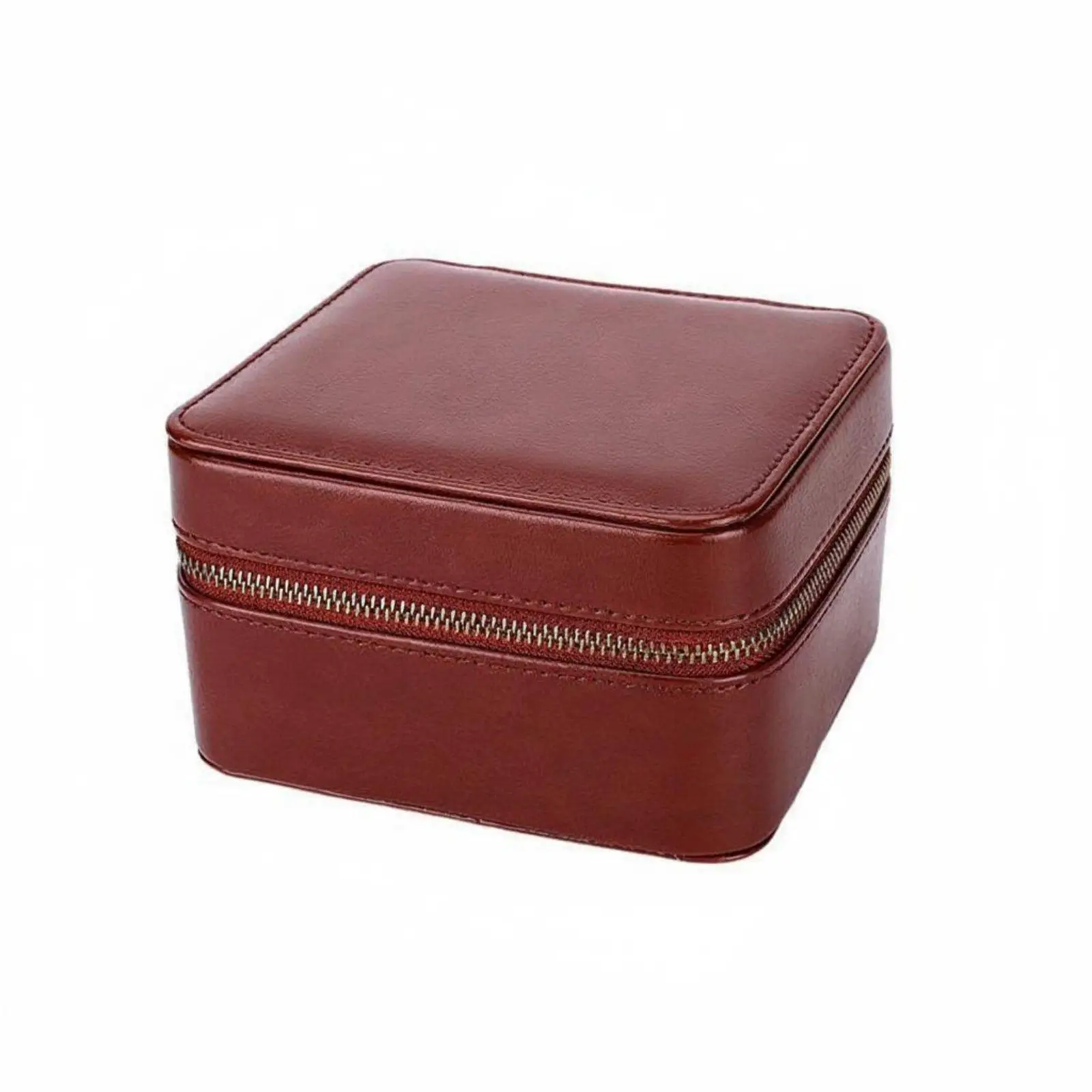 Double Watch Travel Case PU Leather Display Box 2 Compartment Storage Scratch Protection Compact Organizer for Jet Setters