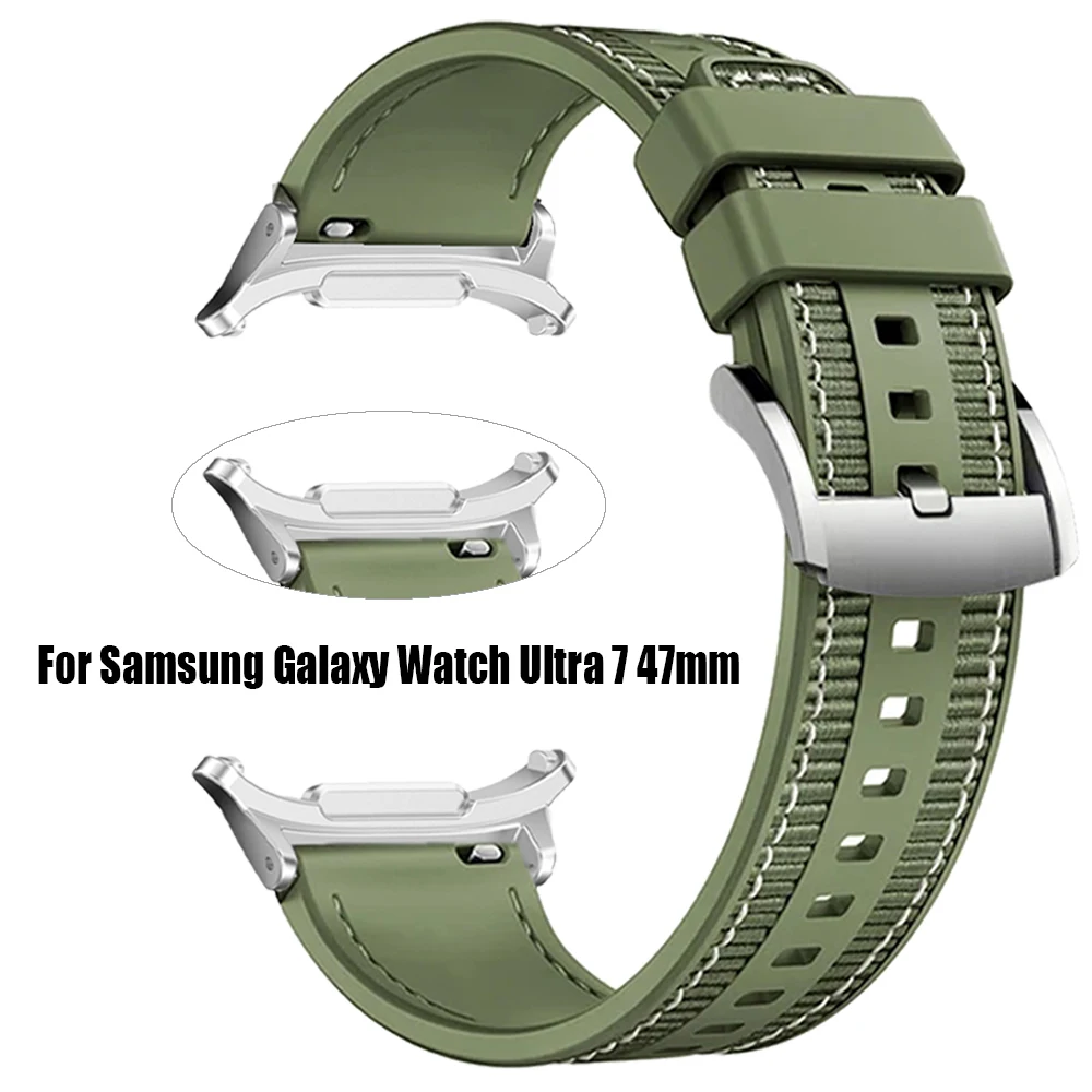 Composite Sports Nylon Watch Strap For Samsung Galaxy Watch Ultra Band For Galaxy Watch 7 Ultra 47mm Bracelet Belt Accessorie