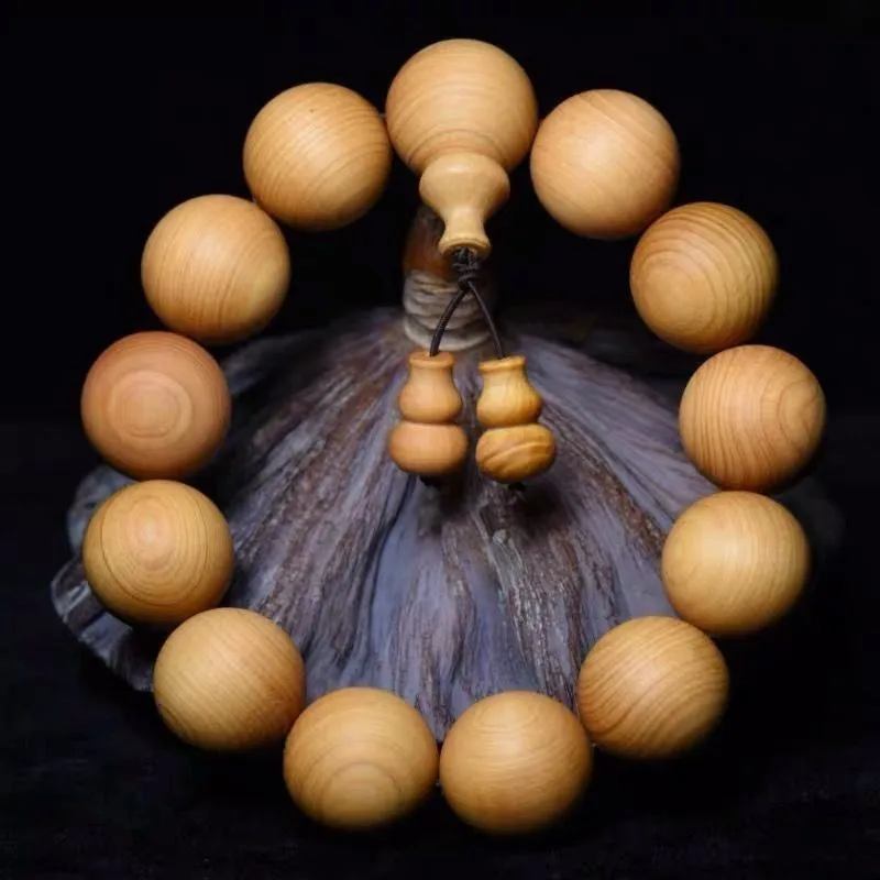 A Large Number of Wholesale Natural Taihang Thuja Sutchuenensis Bracelet108Wooden Prayer Beads Bracelet without Burl Rift Grain