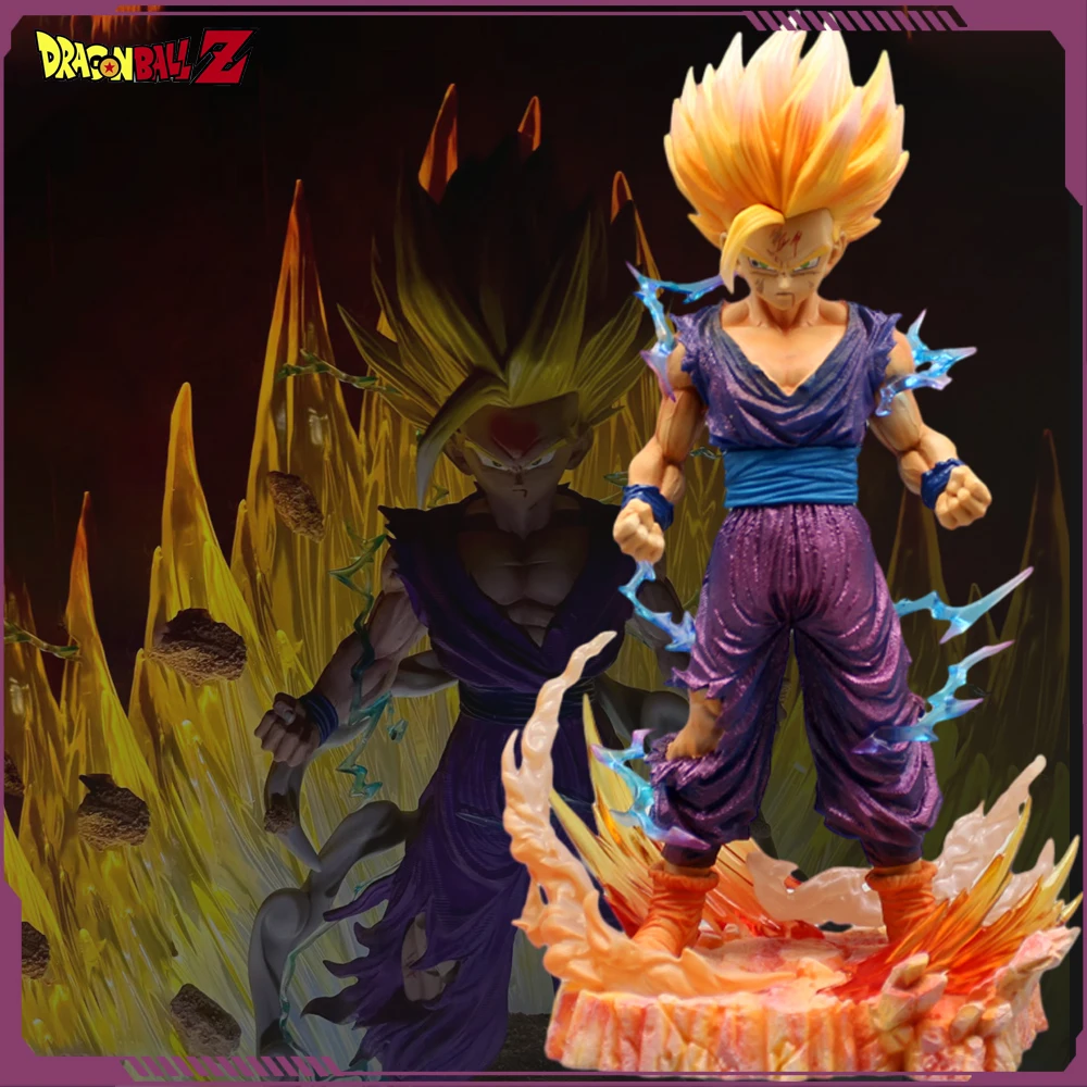 Dragon Ball Z Gohan figurka Anime syn Gohan Saiyan 2 figurki 26cm Pvc posąg kolekcja lalek pokój Decora zabawkowy Model prezenty