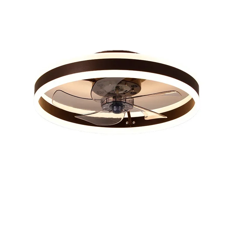 Pure copper motor ultra-quiet wind ceiling fan light luxury invisible LED ceiling fan ceiling fan with light