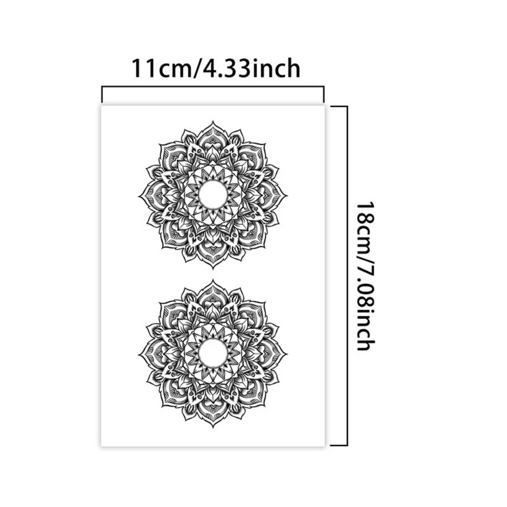 Sexy Mandala Pattern Chest Nipple Stickers Breast Datura Flower Tattoo Patch Waterproof And Sweatproof Temporary Fake Tattoos