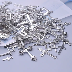 10/20 PCs zufällige Stile Vintage Jesus Cross Charm Ancient ägyptische Misch 10 westliche Hauptverkäufe - №4