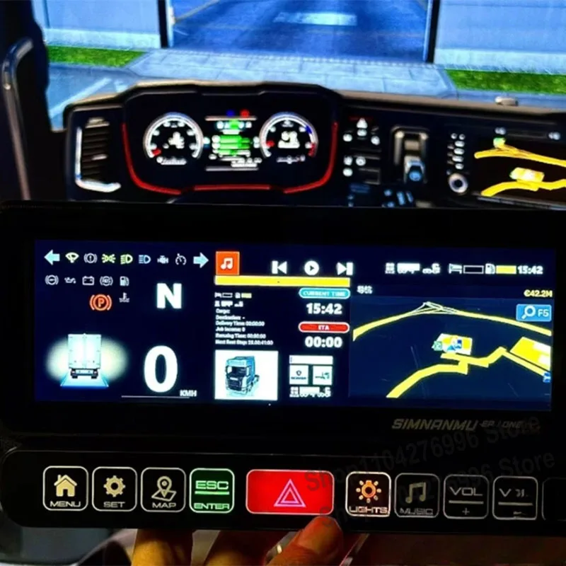 Sim Racing Painel PC 8.3 Polegadas 9RGB Ouka Simulador de Projeção de Navegação para Logtiech G29 Thrustmaster SIMAGIC MOZA FANATEC