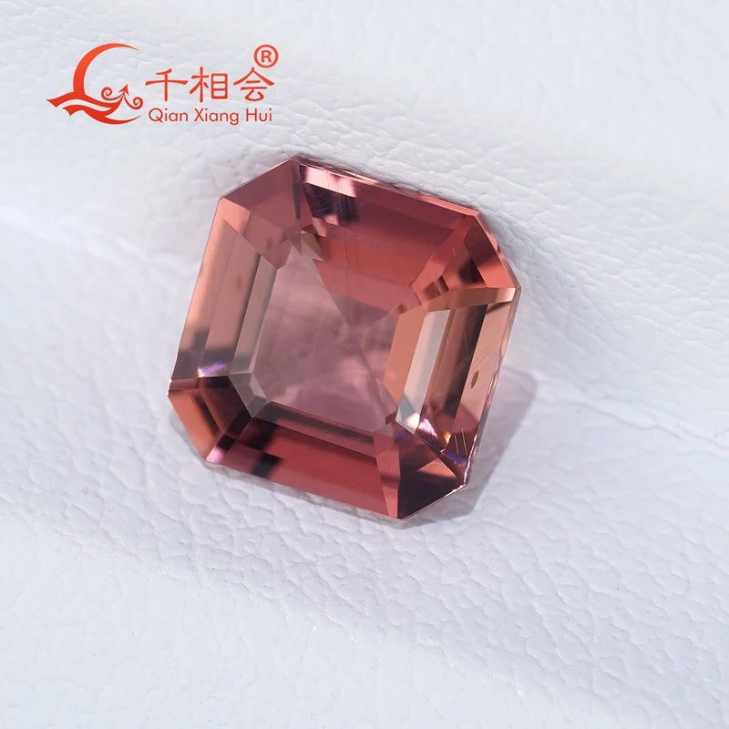 1.37ct Octagonal shape Natural Rubellite Tourmaline Pinkish Orange color stone Decoration Gifts Loose Gemstone GRC certificated