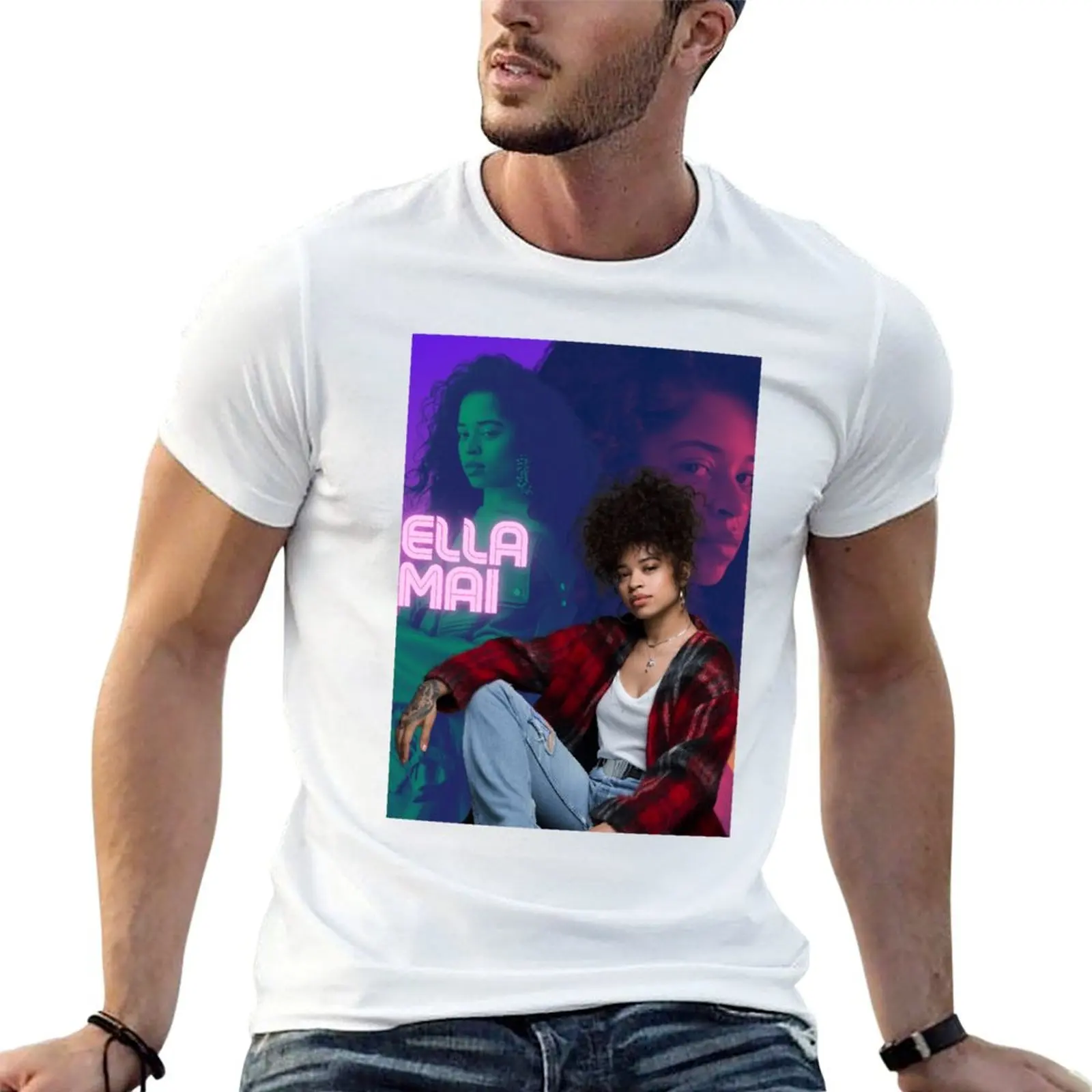 Ella Mai T-Shirt Plus Size Basic Cotton T-Shirt