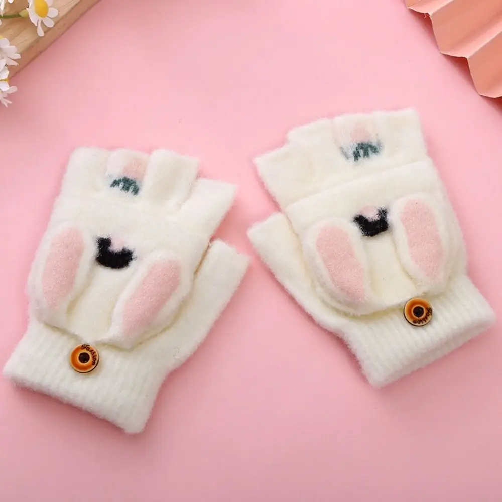 Lovely Knitted Kids Gloves Thick Fingerless Fingerless gloves Winter Warm Boys Girls