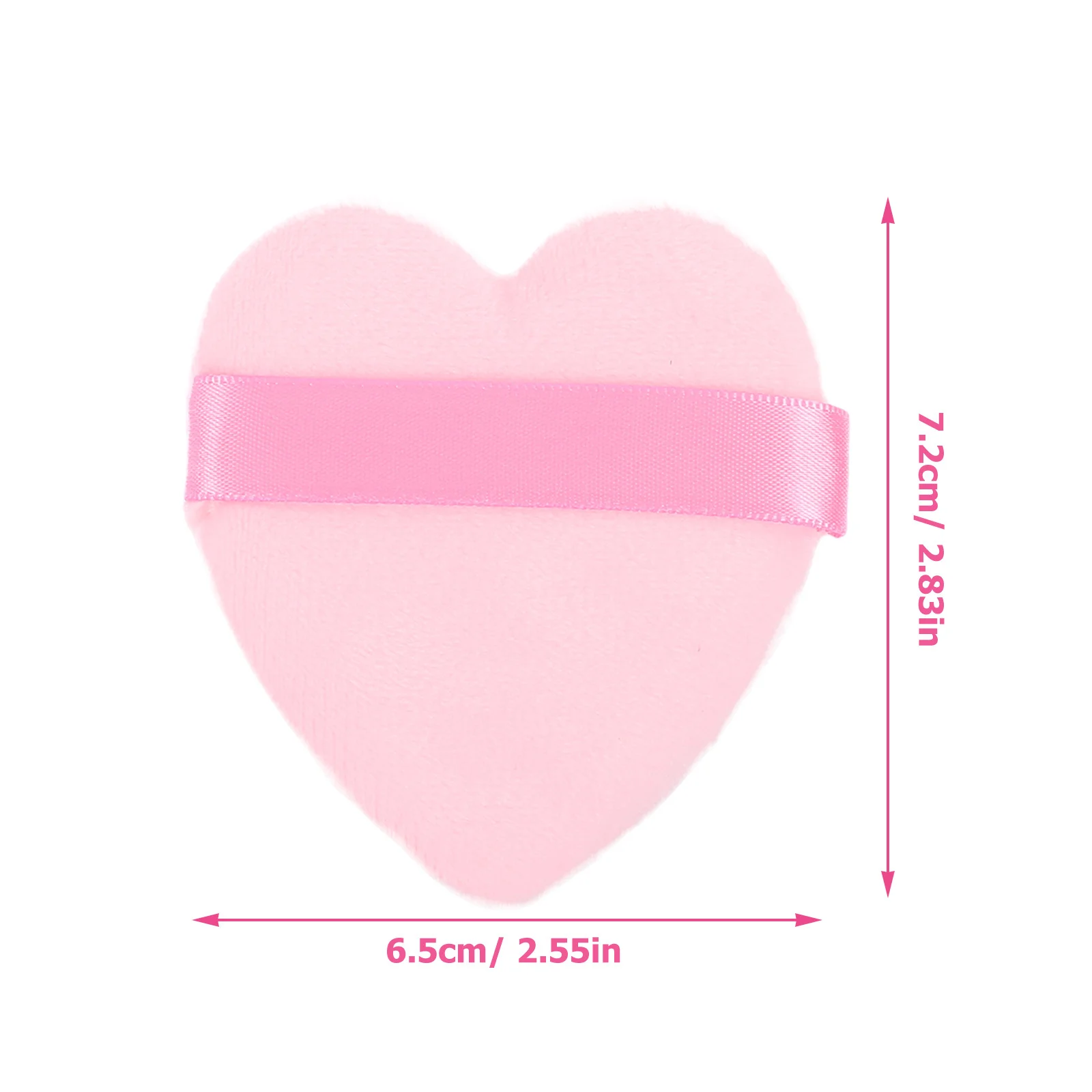 6 pezzi di trucco a forma di cuore, morbido e confortevole soffio di cipria per il fondotinta in polvere per il viso e strumenti per il trucco. Soffio per il viso