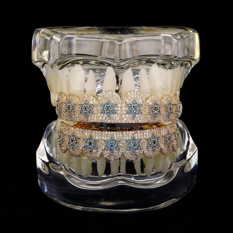 Niche Nightclub Full Diamonds Natural Alternative Humor Cold Tooth Accessories Male Female Jewelry Role-Playing Europe Halloween