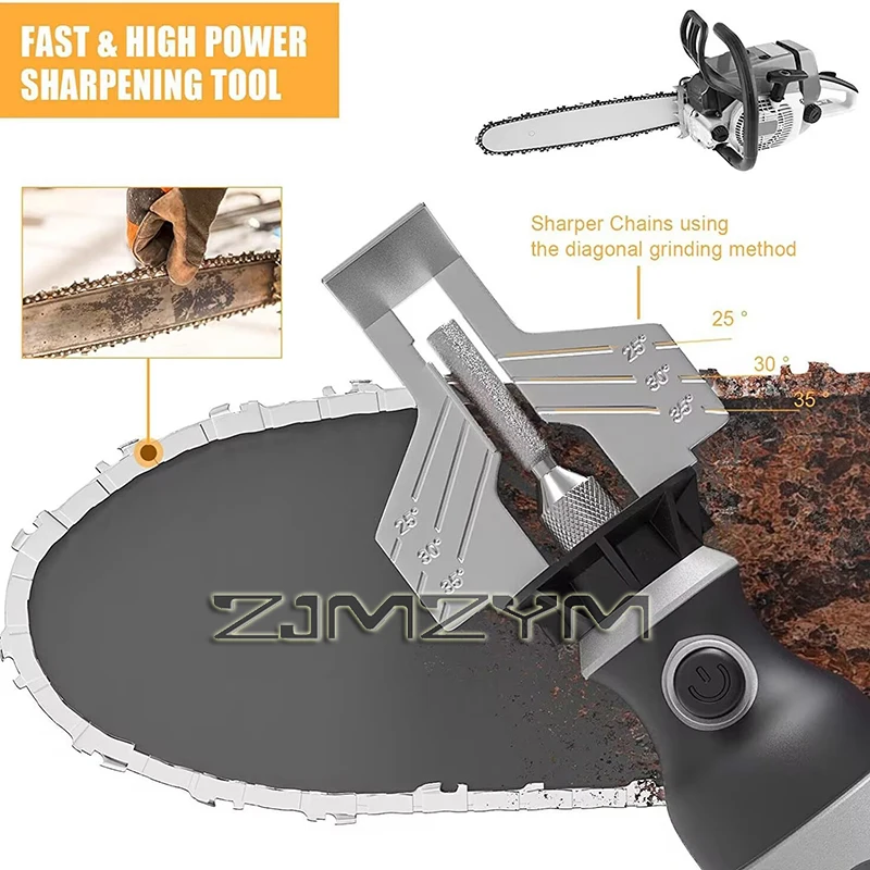 Cordless Chainsaw Sharpener, Electric Handheld Chainsaw Sharpening Kit, High Speed ​Chainsaw Sharpening Tool