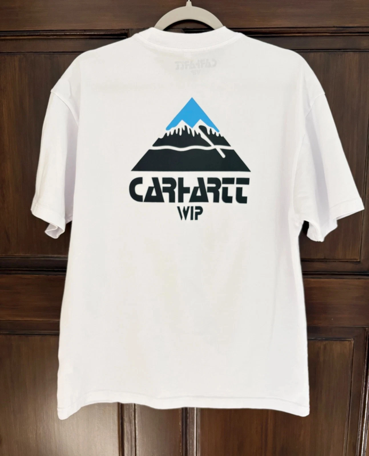 Camiseta Unisex Carhartt Wip con Estampado del Logotipo Mountain, Verano 2026, Estilo Oversize, Ropa de Trabajo, Streetwear, Deportiva