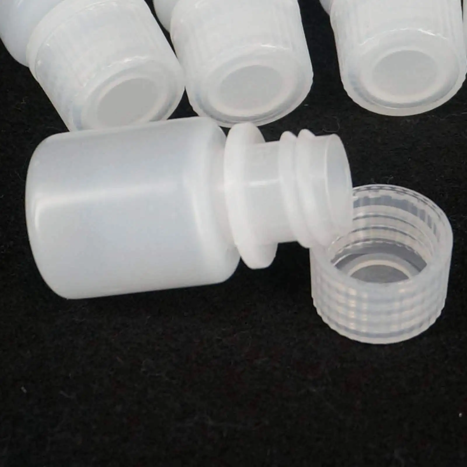 2pcs 5ml 10ml 15ml 30ml 60ml 125ml 250ml 500ml Brown/Translucent PP Plastic Cylindrical Chemical Container Reagent Bottle