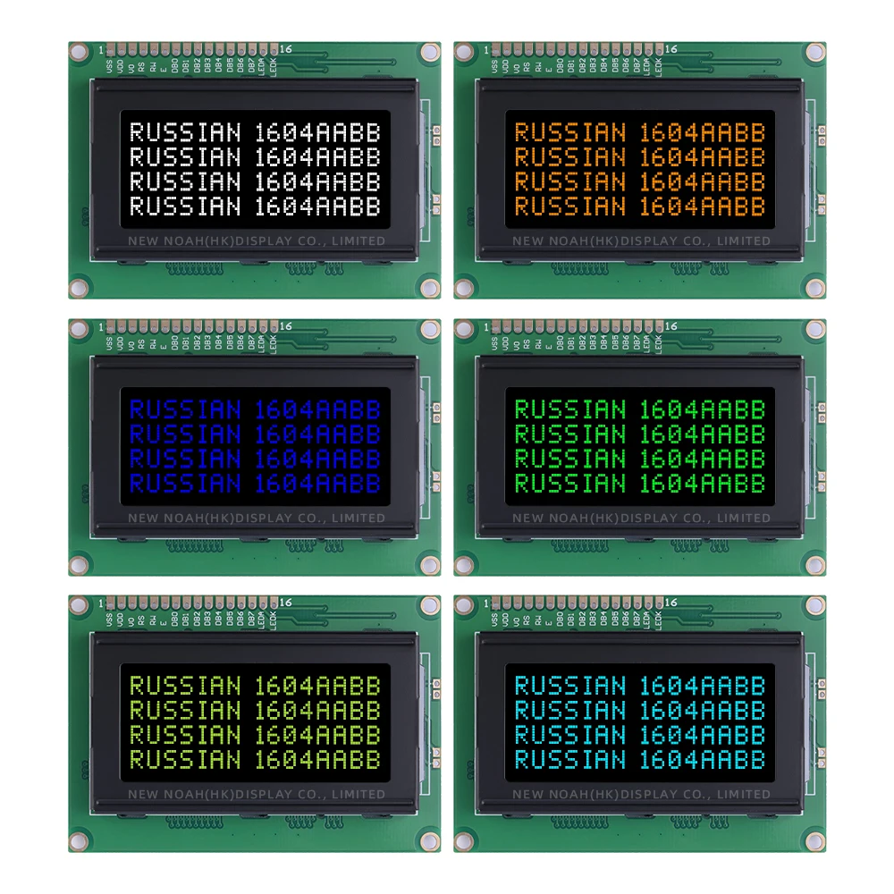 Russian BTN Black Film Red 1604A 3.3V Character 1604 04*16 LCD 16PIN ST7066U Industrial Computer Character Dot Matrix Screen