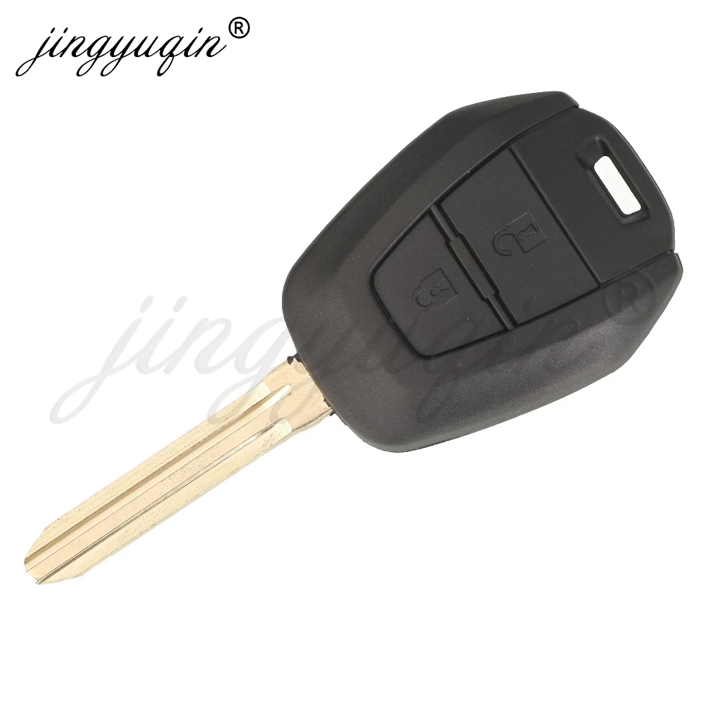 jingyuqin Remote Car Key Contro Fit for ISUZU D-Max M-UX 433.92Mhz ASK ID46 Chip TOY43 Blade Auto Key Fob Replacement 2 Buttons