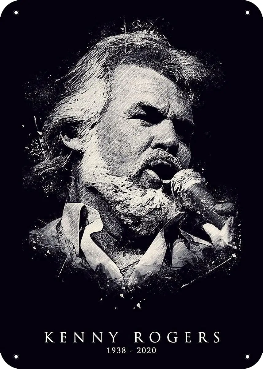 Legendary Musician Kenny Rogers Metal Tin Sign 8