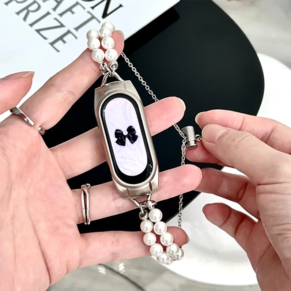 

Браслет-цепочка из нержавеющей стали для Xiaomi Mi Band 8 7 6 5
