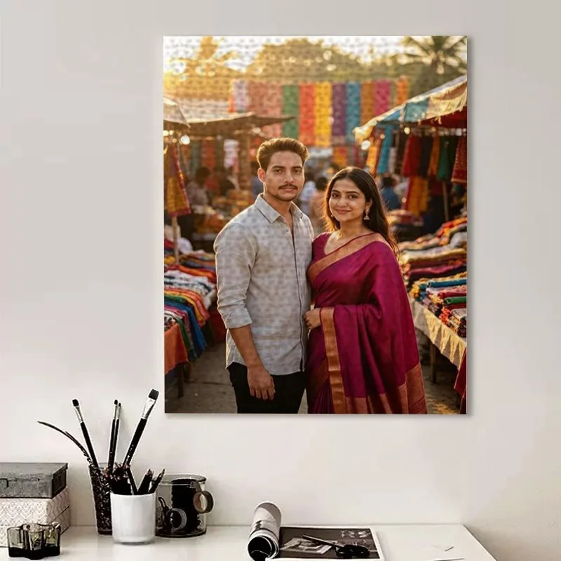 35/300/500/1000pcs Personalized Custom Photo Puzzle Family Photos Father's Day Back To School Halloween Christmas New Year