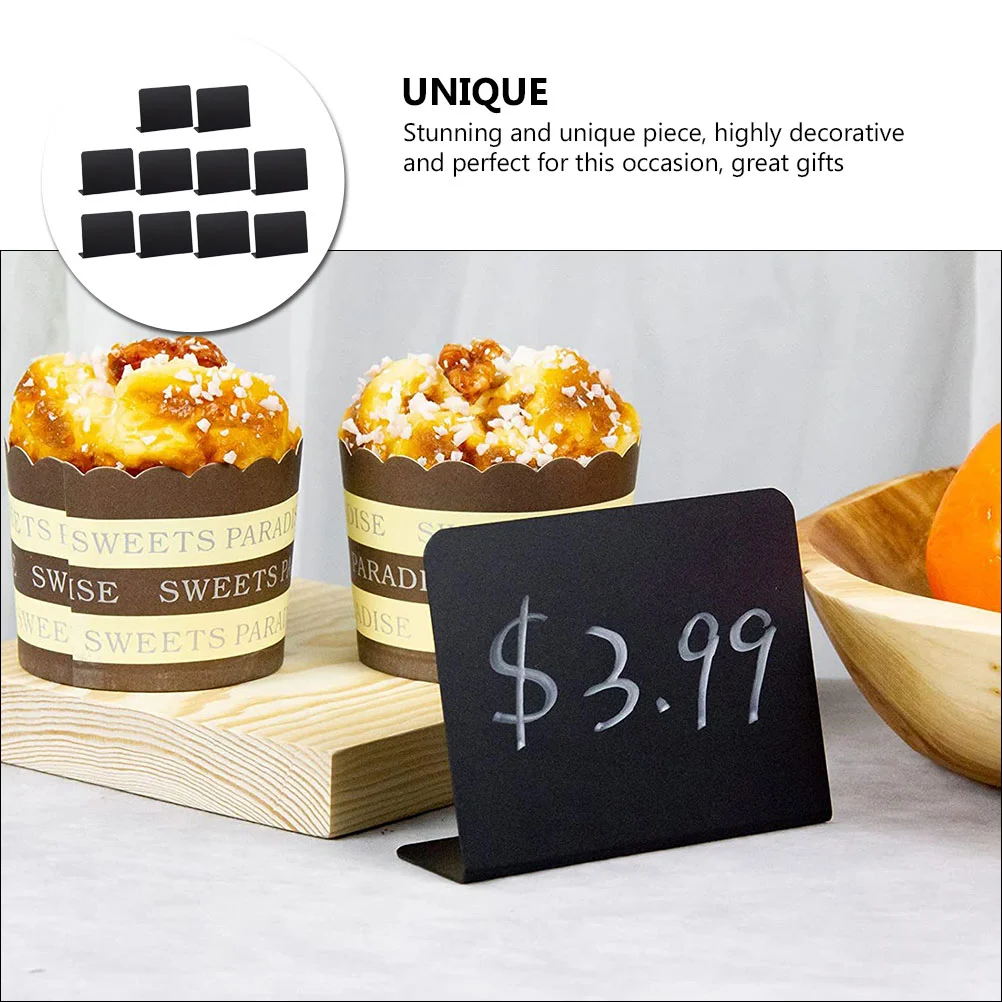 10 Pcs Home Decor Food Sign Black Multifunctional Chalkboards Blackboards for Menu Display Price