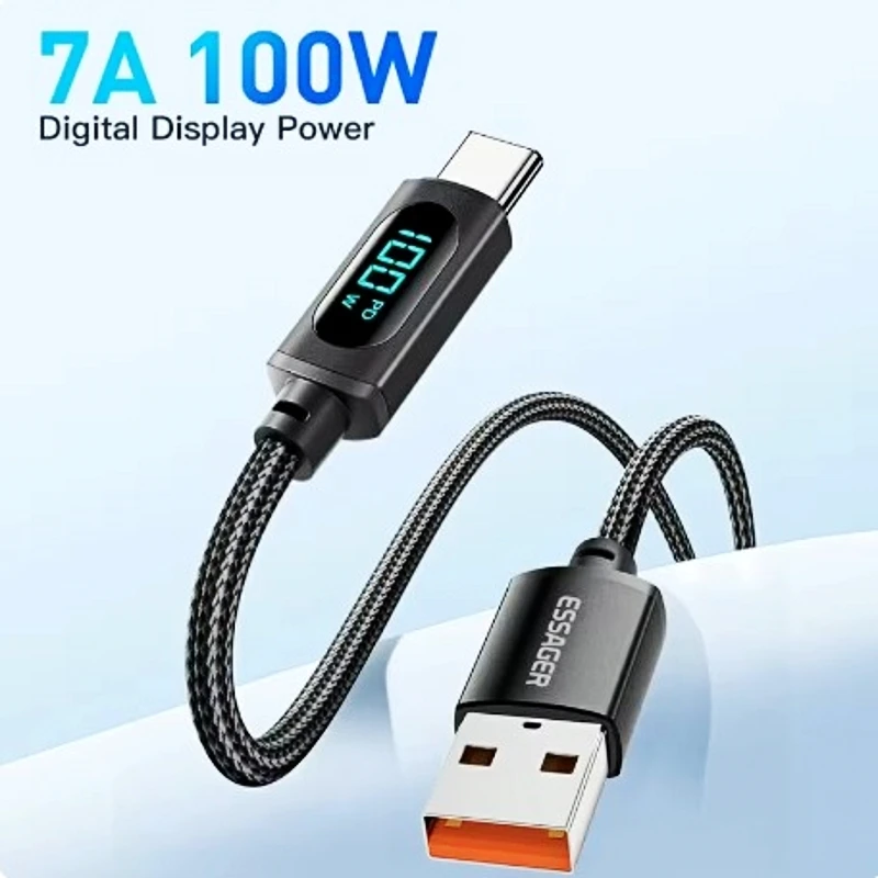 Кабель USB Type-C для Huawei, Honor, Xiaomi, Samsung, супер-зарядка, 100 Вт, быстрая зарядка, USB C, зарядное устройство, кабель для передачи данных, провод, шнур, 2 м