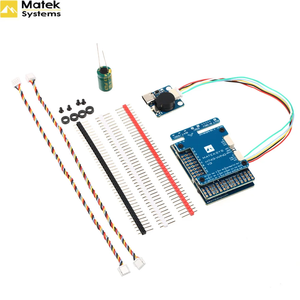 MATEK System H743-WING V3 STM32H743VIT6 3-8S Built-in OSD Baro Flight Controller For RC Multirotor Fixed-Wing Drone Accessories