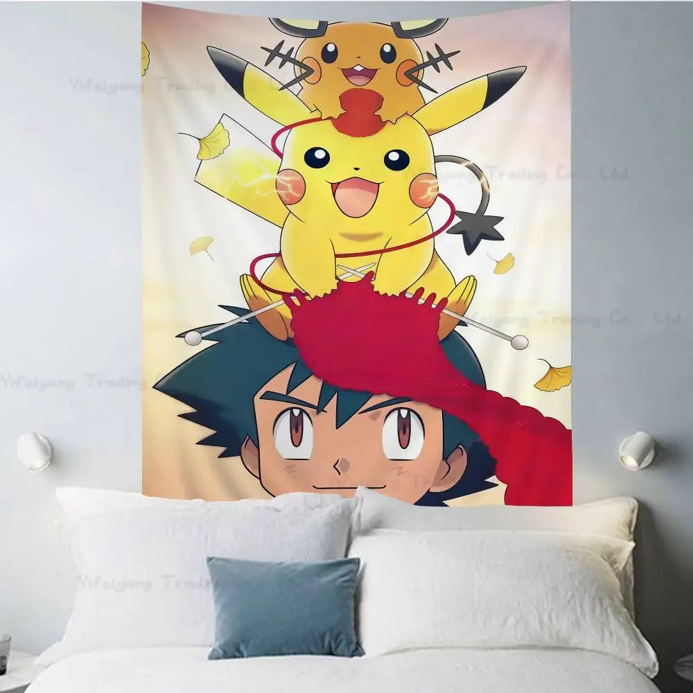 Bilibili لطيف P-Pokemon P-Pikachu لتقوم بها بنفسك قماش مزخرف جداري الفن الخيال العلمي غرفة ديكور المنزل جدار ديكور فني #2