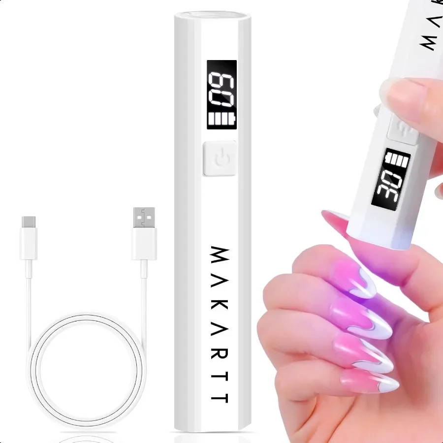 UV-licht voor gelnagels: draagbare mini-flash-uithardingslamp Draagbare Lumiere-nageldroger voor het uitharden van gellak Nagellijm Oplaadbaar