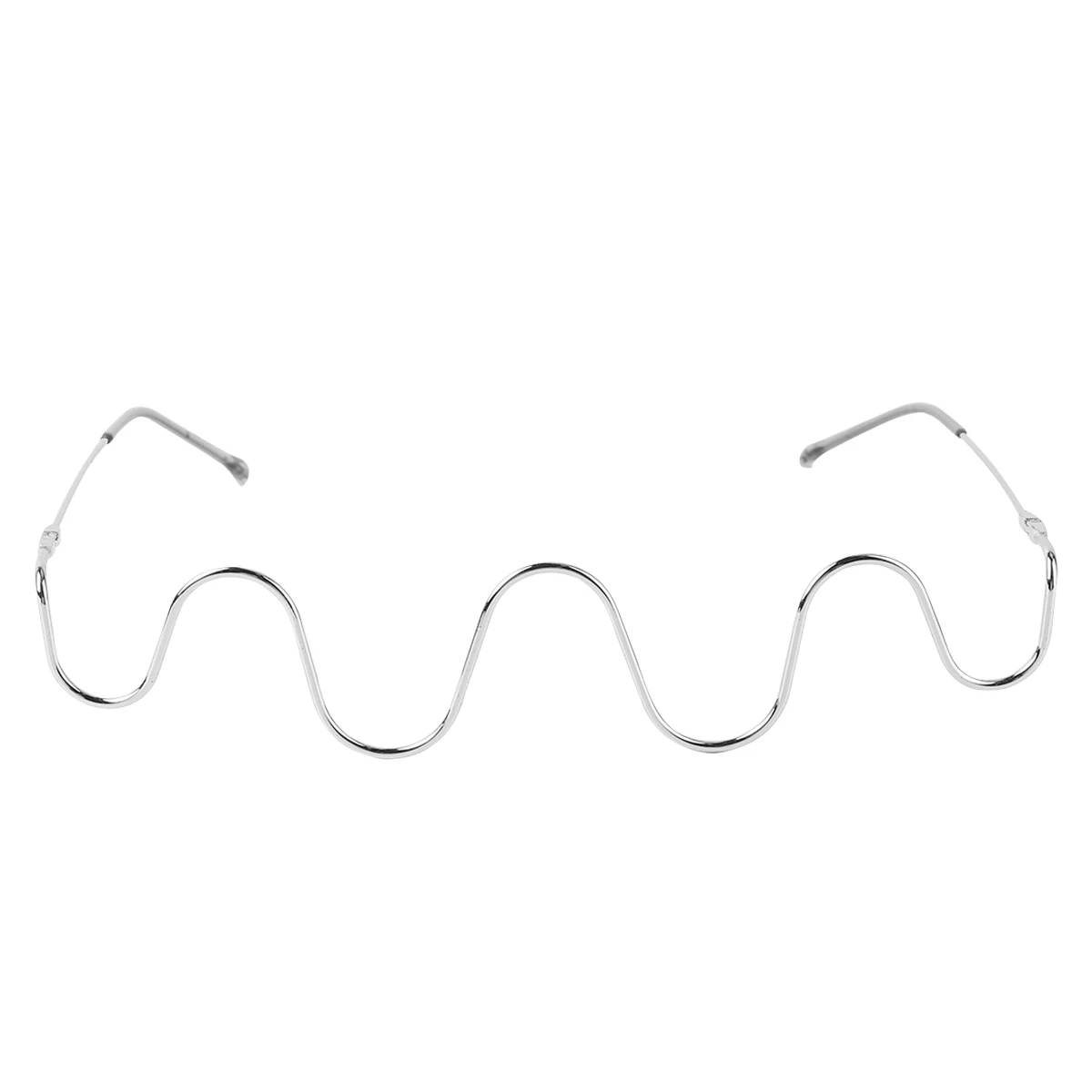 

Diamond rimmed Frame Metal Semi rimless Lensless Rimless Glasses Prop Women Decorative Party Accessories