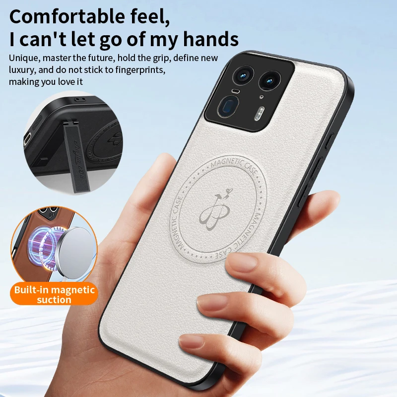 Protect Wireless Charging For MOTO Edge 50 Ultra 70 60S 40 Neo 20 Lite 30 Pro 60 Fusion Leather Phone Case Cover Magnetic Cases view 6
