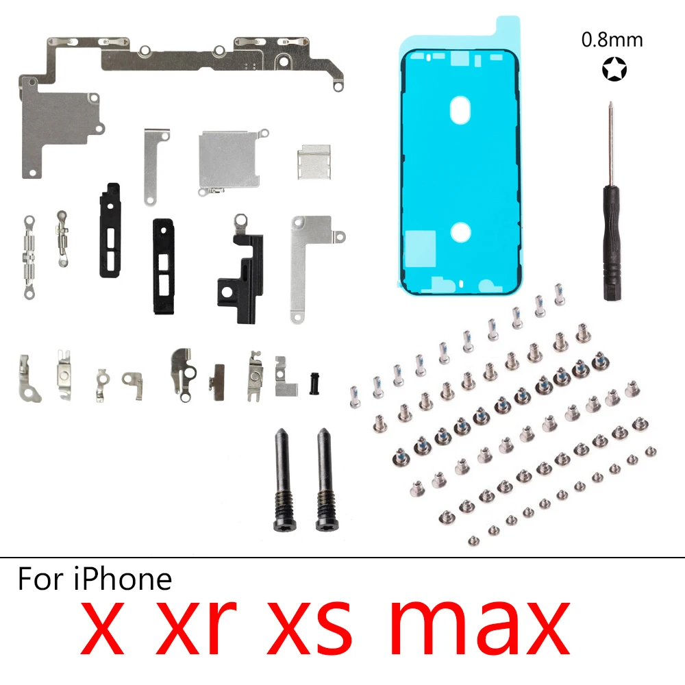 1set Full screw+Inner Accessories For iPhone X XS XR XS MAX 7G 8G
