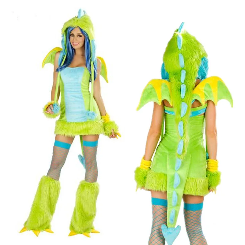 animals costume Dinosaurs adult cosplay elephants, pandas, wolves fantasy carnival girls