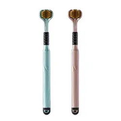 2Pcs Three Sided Toothbrush Soft Bristles Adult Toothbrush Three Sides Travel Toothbrush