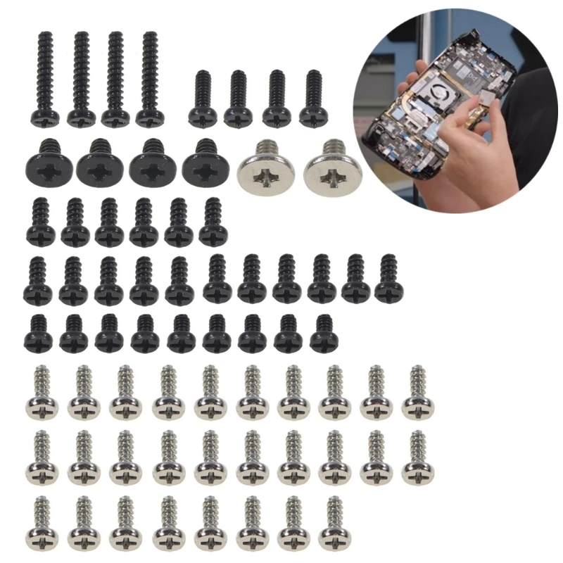 Replacement Full Screws Set Repair Kit for SteamDeck Game Console Fixing Screws Durable Metal Screws Accessories Dropship