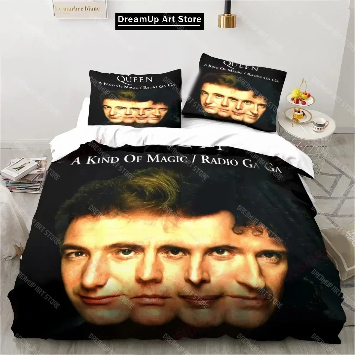 

3D Print Fashion Queen Rock Band Album Bedding Set Boys Girls Twin Queen Full Size Duvet Cover Pillowcase Bed Adult Bedroom