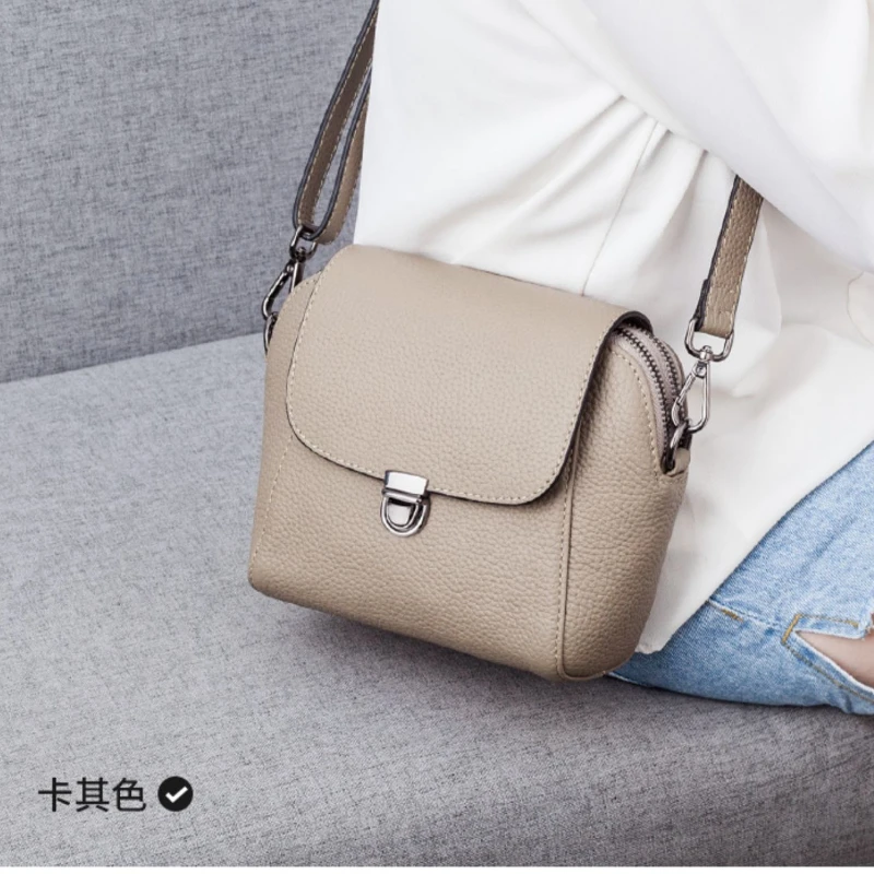 Small Crossbody Bag Fashion Genuine Leather Female Handbags for Women Luxury Designer Office Lady Shoulder Bags