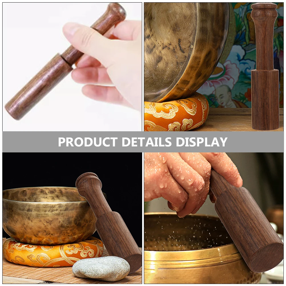 

2 Pcs Singing Bowl Grinding Rod Sound Bowls Chanting Mallet Music Handle Striker Singging