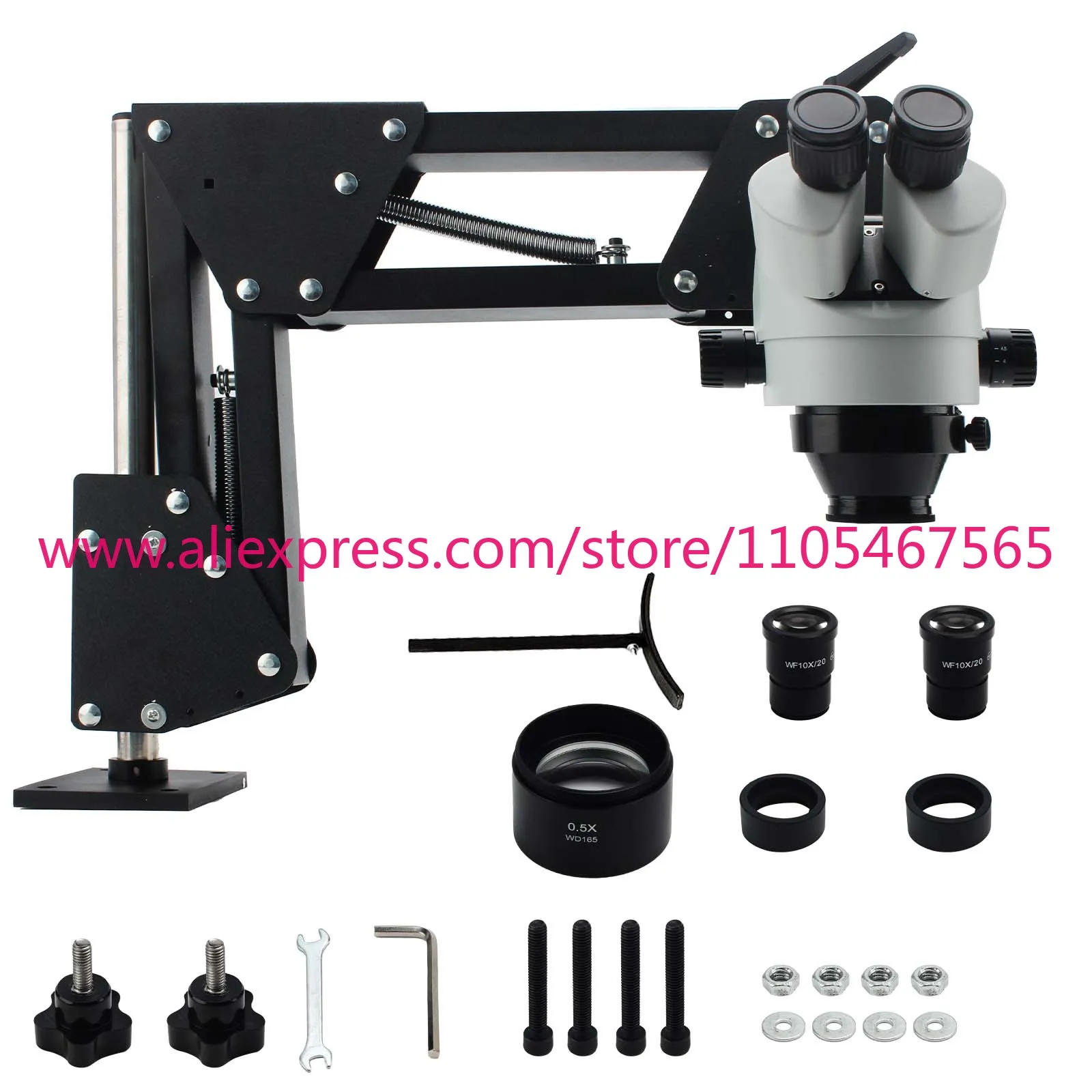 1PCS multi-directional microscope with inlaid mirror spring bracket for diamond setting of jewelry machine equipment