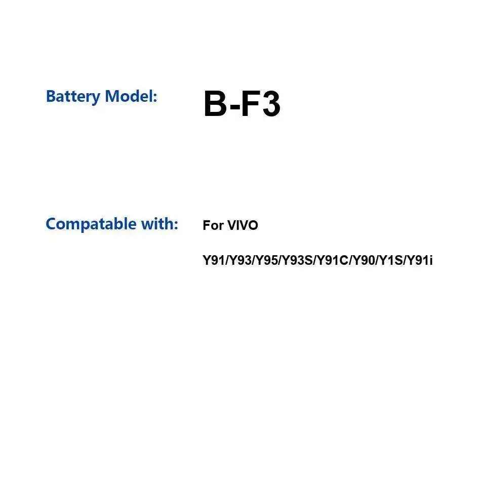 

Замена премиум-класса для Vivo Y91 Y93 Y95 Y93S Y91C Y90 Y1S Y91i аккумулятор мобильного телефона B-F3 3935 мАч
