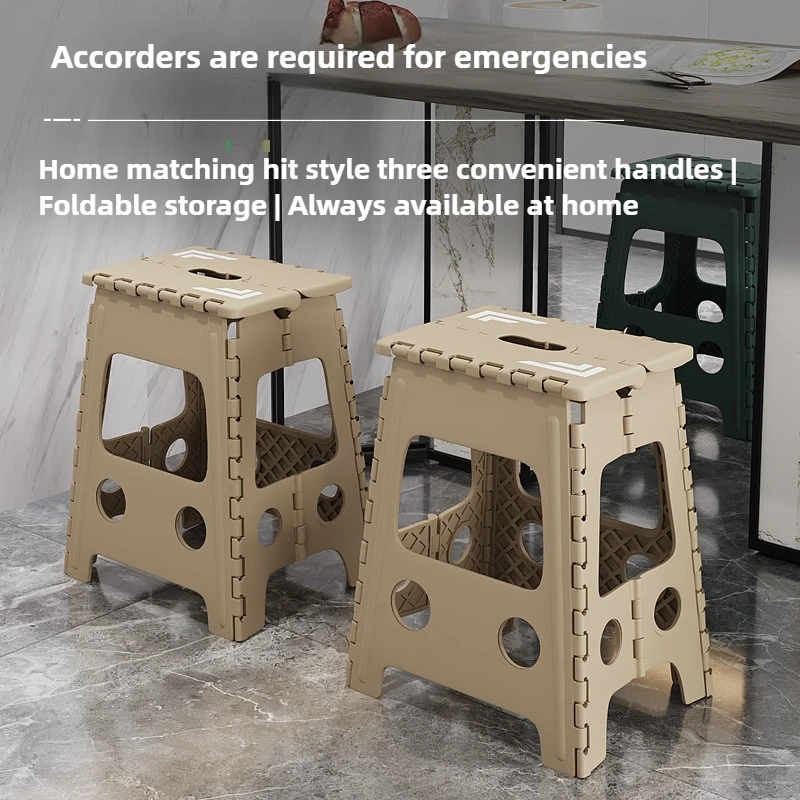 Simple Folding Shower Stool Portable Plastic Step Seat with Non-Slip Large Capacity Utility Bench for Camping Home Shoe Stools