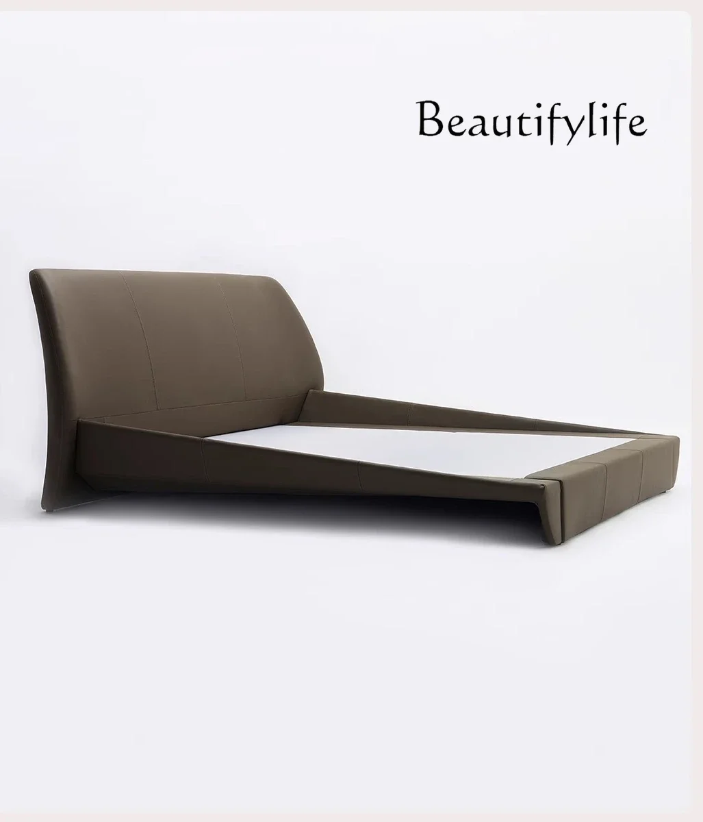 R Imported Leather Bed Minimal Master And Second Bedroom 1.8 Meters Suspended Double Bed 1.5 Meters Soft Bag Bed